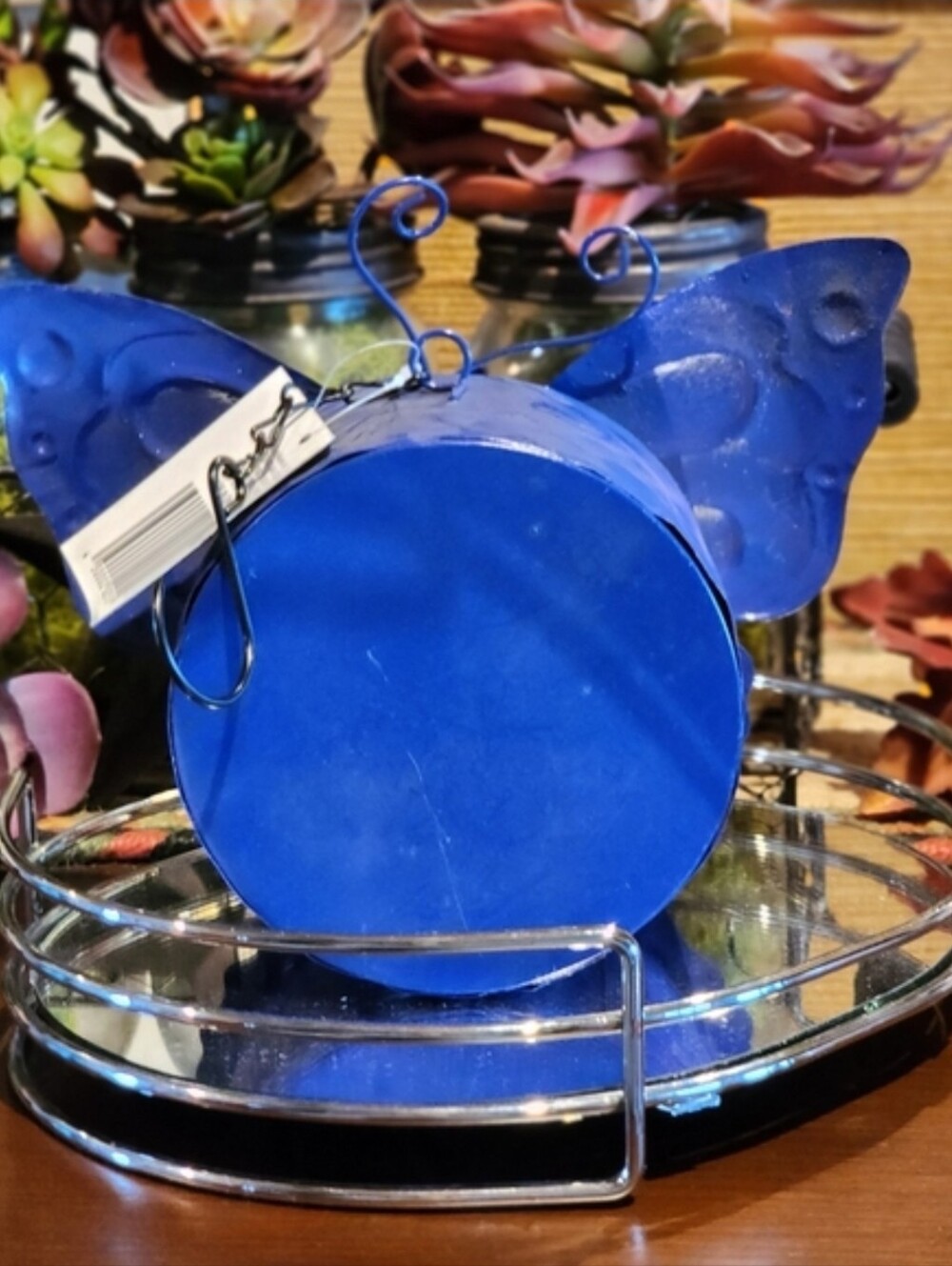Butterfly Birdhouse Garden Accent - Purple Pink Blue - Picture 4 of 6